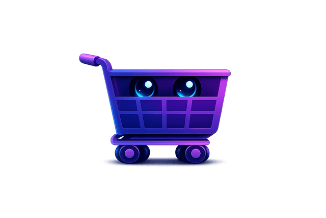AgentMart shopping cart character